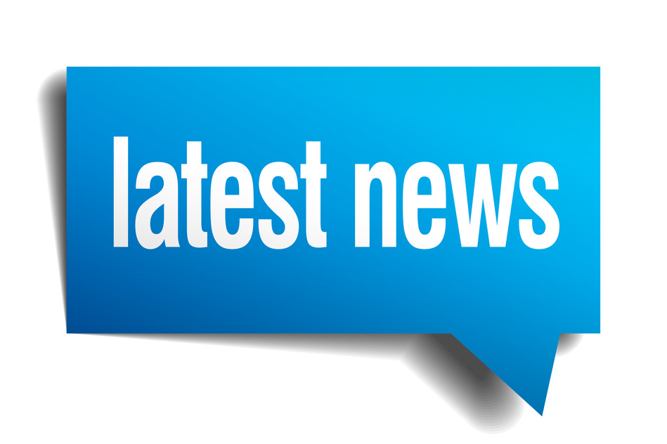 latest news blue 3d realistic paper speech bubble